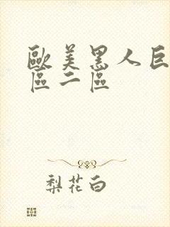 欧美黑人巨大一区二区