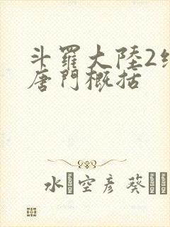 斗罗大陆2绝世唐门概括