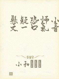 悬疑恐怖小说推文一口气看完封面