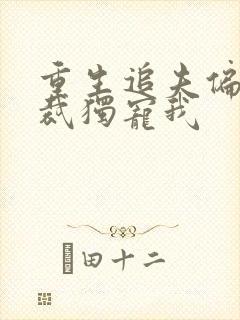 重生追夫偏执总裁独宠我封面