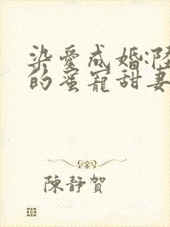 染爱成婚:陆少的蜜宠甜妻封面