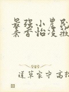 最强小农民唐昊秦香怡凌薇封面