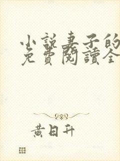 小说妻子的秘密免费阅读全文