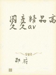 国产精品高潮久久久av