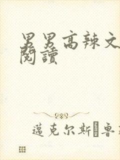 男男高辣文在线阅读