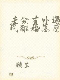 老公有外遇要跟我离婚怎么办封面