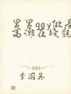 男男gay做受高潮在线观看封面