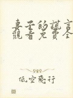 妻子的谎言在线观看免费全集封面