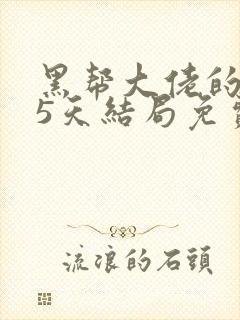 黑帮大佬的365天结局免费观第一部