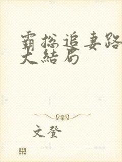 霸总追妻路漫漫大结局