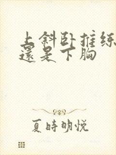 上斜卧推练上胸还是下胸