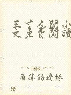 三寸人间小说全文免费阅读