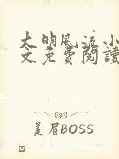 大明风流小说全文免费阅读txt完结版