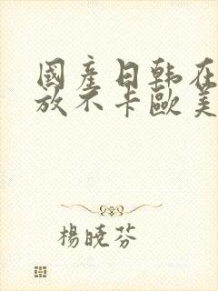 国产日韩在线播放不卡欧美