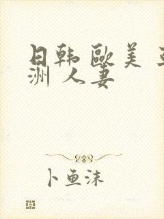 日韩 欧美 亚洲 人妻