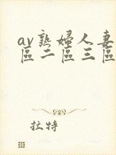 av熟妇人妻一区二区三区