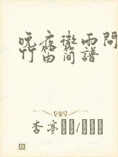 晚夜微雨问海棠竹笛简谱封面