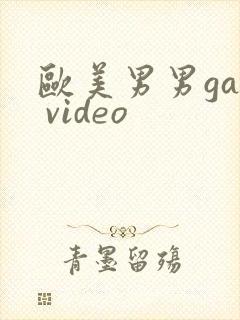 欧美男男gay video