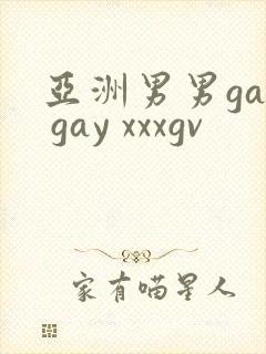 亚洲男男gay gay xxxgv