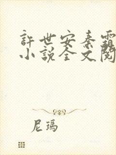 许世安秦霜妍的小说全文阅读封面