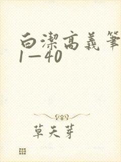 白洁高义笔趣阁1—40封面