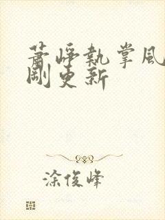 萧峥执掌风云刚刚更新