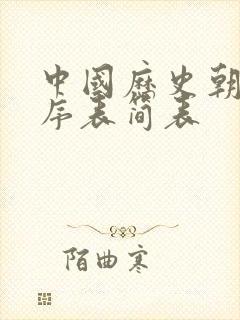 中国历史朝代顺序表简表封面