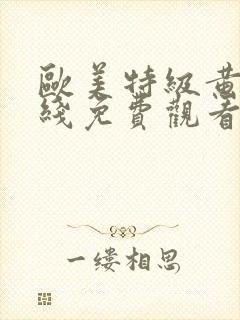 欧美特级黄片在线免费观看封面