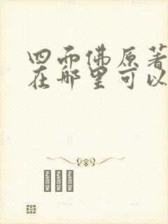 四面佛原著小说在哪里可以看