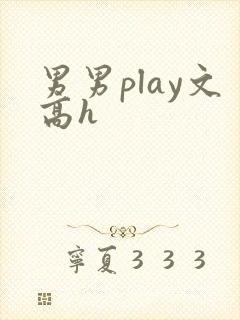 男男play文高h封面