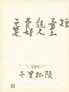 免费观看短剧我是好人王