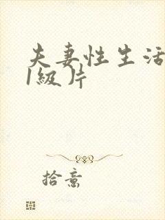 夫妻性生活黄色1级片