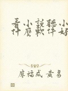 看小说听小说用什么软件好