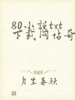 80小说txt下载网站奇书网封面