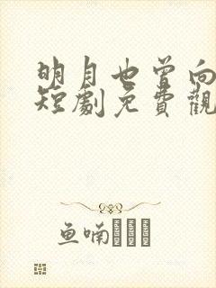 明月也曾向我来短剧免费观看