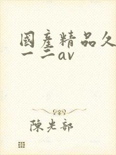 国产精品久久久一二av