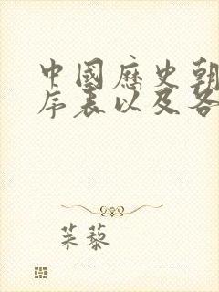 中国历史朝代顺序表以及各朝皇帝的顺序1