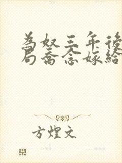 为奴三年后大结局乔念嫁给了谁