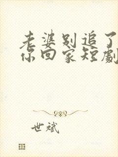 老婆别追了我跟你回家短剧免费观看全集封面