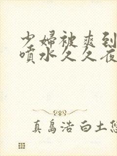 少妇被爽到高潮喷水久久夜色