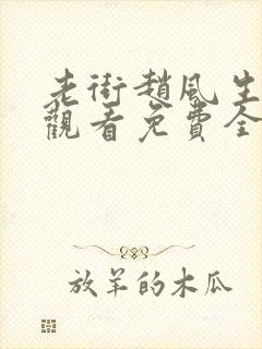 老街赵风生在线观看免费全集