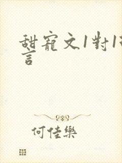 甜宠文1对1现言封面