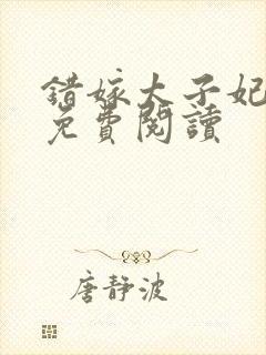 错嫁太子妃全文免费阅读