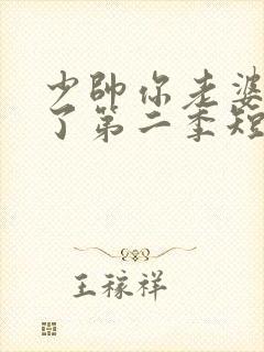 少帅你老婆又跑了第二季短剧封面