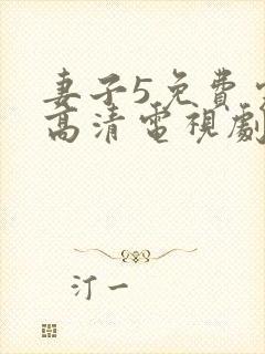 妻子5免费完整高清电视剧在线观看