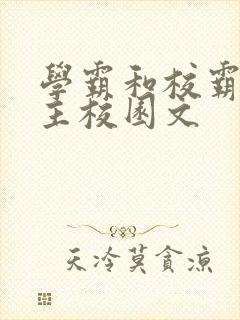 学霸和校霸双男主校园文封面