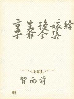 重生后嫁给了太子爷全集封面