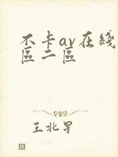 不卡av在线一区二区