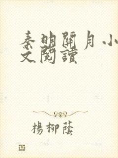 秦明关月小说全文阅读