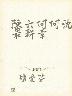 陈六何何沈轻舞最新章